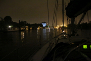 Night convoy through Amsterdam