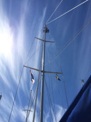 Up the mast in Ystad