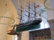 Ship model in Hasle Church