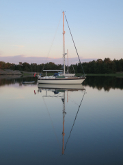 Airborne moored in Harstena