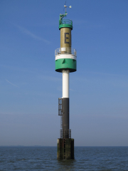 Channel markers on the Elbe