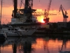 Sunset over Amsterdam Marina