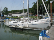 Viewing the boat pre-purchase at Levington