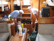 Viewing the boat pre-purchase at Levington