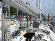 Viewing the boat pre-purchase at Levington