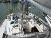 Viewing the boat pre-purchase at Levington