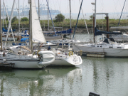 Viewing the boat pre-purchase at Levington