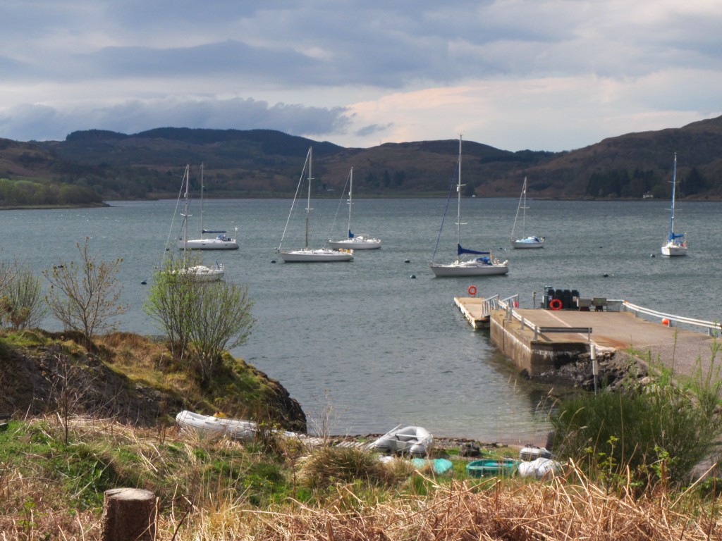 Charmary on a mooring at Ardoran Marine