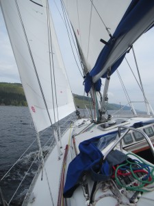 Sailing down Loch Ness