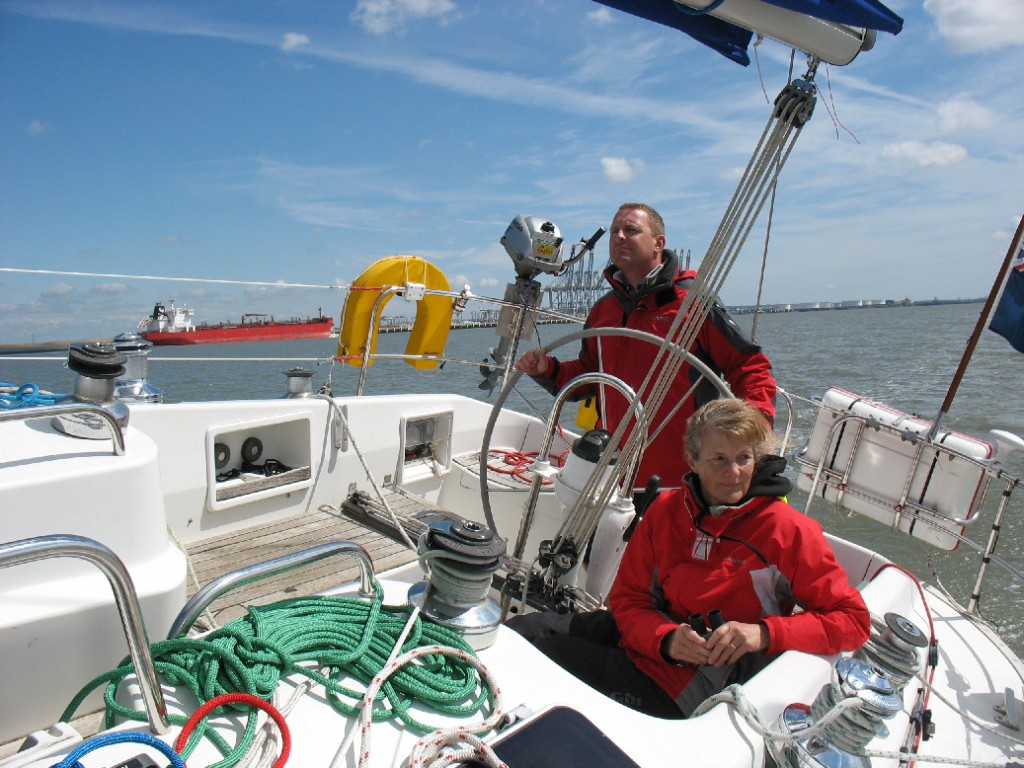 Scott and Jilly enjoying the sail